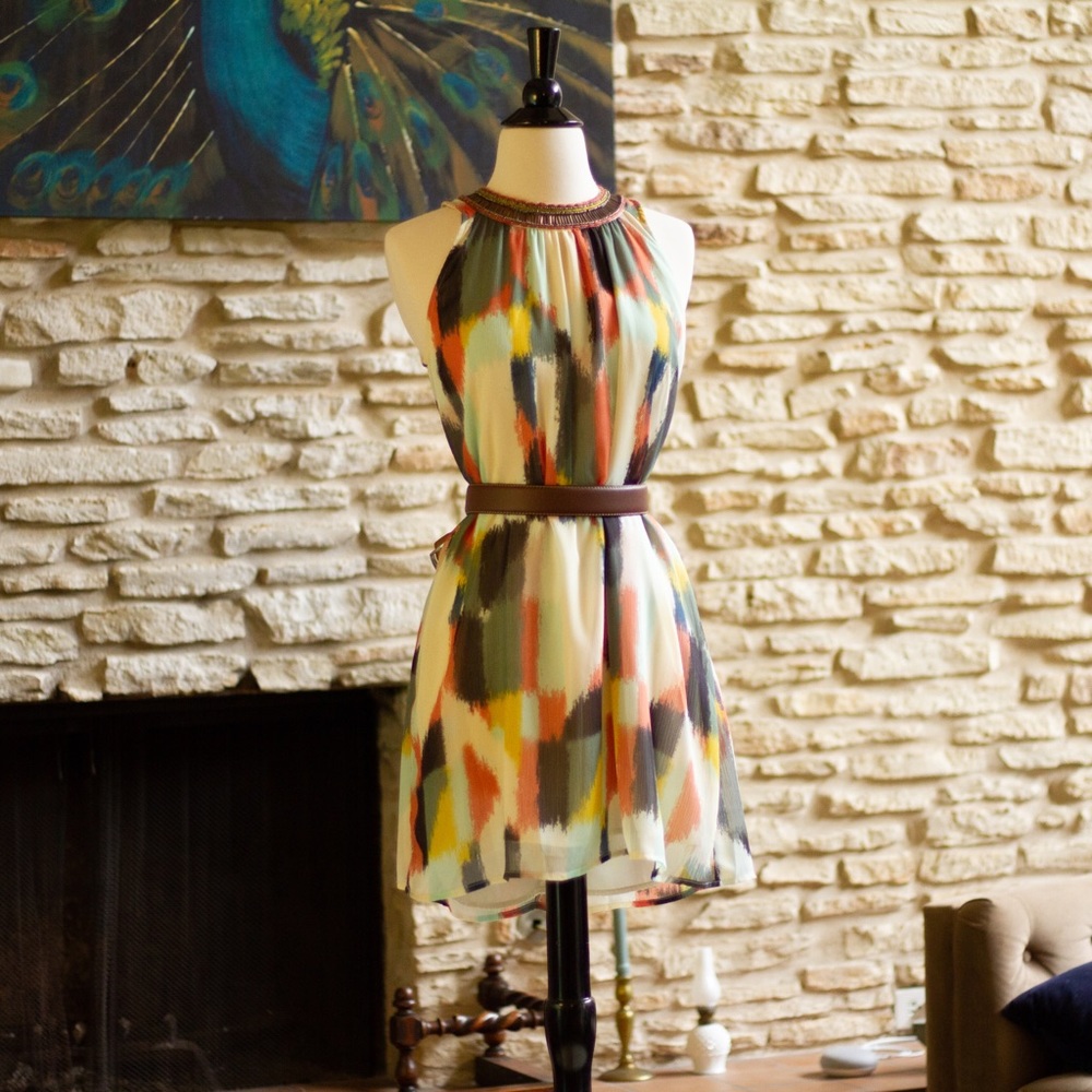 HD in Paris Beaded Halter Dress Size 2